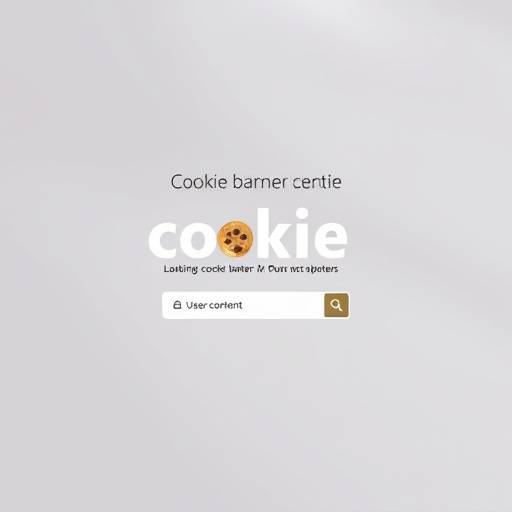 Illustration of a cookie banner on a website, emphasizing user consent.
